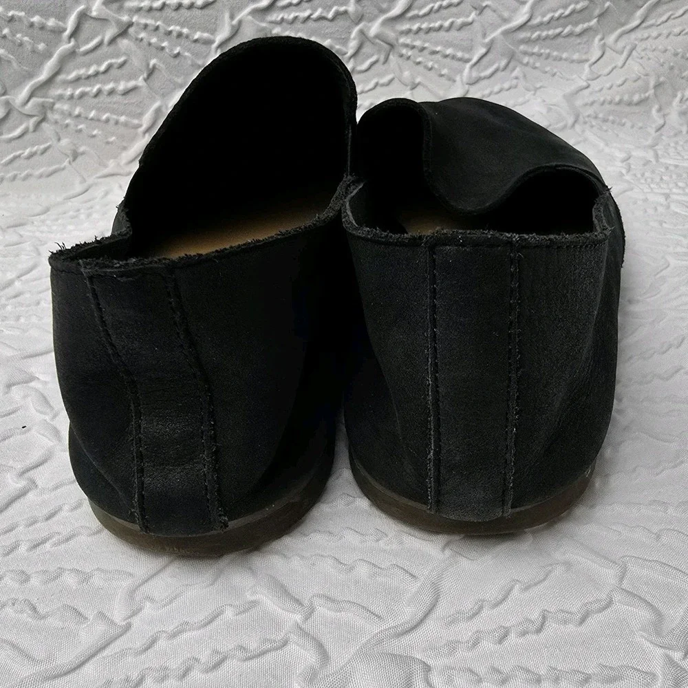 Lucky Brand Women's Black Leather‎ Loafers Flats Size 9/9.5